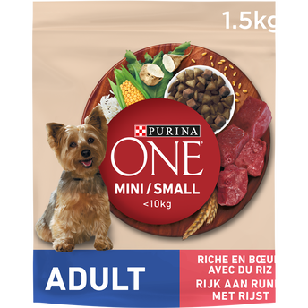 Image de Croquettes pour petit chien adulte Mini Boeuf PURINA ONE