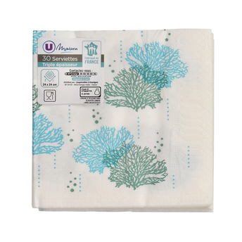 Image de U MAISON
Serviettes 24X24cm Recif