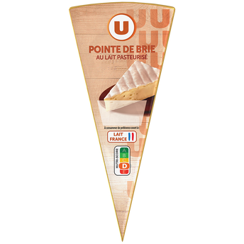 Image de U
Pointe de Brie au lait pasteurisée, 31%MG