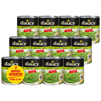 Image de Haricots verts extra fins rangés D'AUCY x12 dont 3 btes