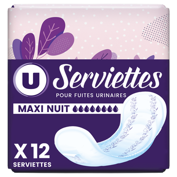 Image de U
Serviettes incontinence maxi nuit