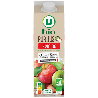 Image de U BIO
Pur jus pomme bio brique
