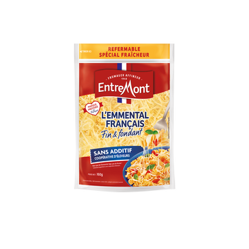 Entremont Fromage À Pâte Pressée Cuite Au Lait De Vache Thermisé Emmental Français Râpé Entremont, 29%mg, 160g