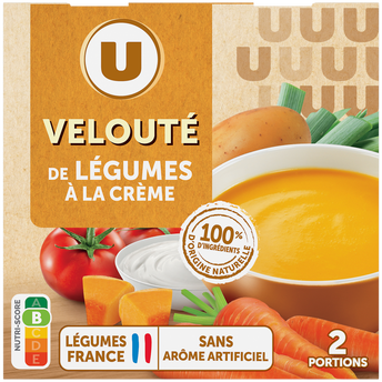 Image de U
Soupe Velouté de légumes à la crème 2 briques de 30cl