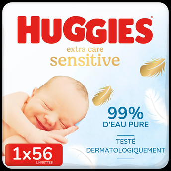 Image de Lingettes bébé Huggies sans parfum 99% d'eau