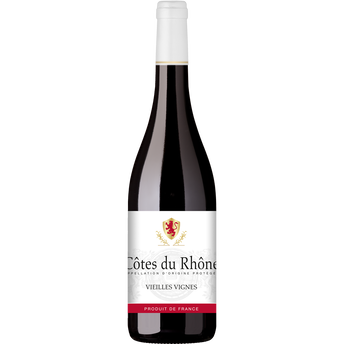 Image de Vin rouge AOC Côte du Rhône, bouteille de