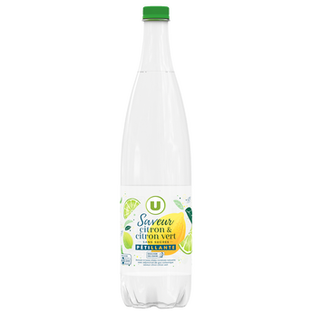 Image de U
Boisson gazeuse à base d'eau minérale naturelle pétillante saveur citron-citron vert zéro sucre