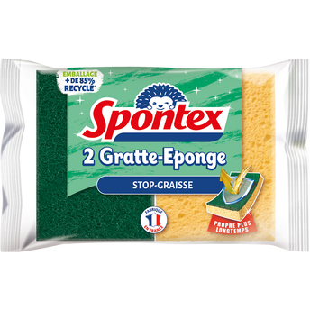 Image de Éponge végétale grattante et résistante Stop Graisse SPONTEX