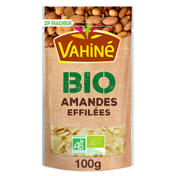 Image de Amandes effilées bio VAHINE, paquet fresh zip de