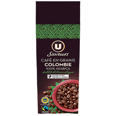 Café en grains Colombie - 500g - Super U, Hyper U, U Express - www