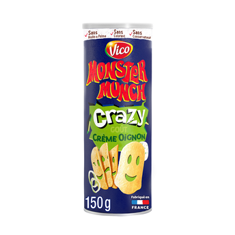 Image de Chips tuiles apéritif goût crème oignon MONSTER MUNCH CRAZY