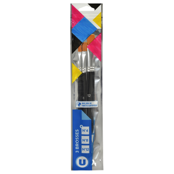 Image de U
Brosses n°4, 8 et 12 poils synthétiques