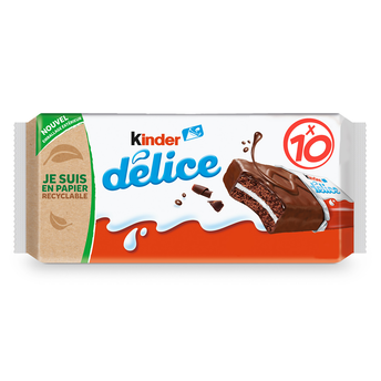 Image de Petit gâteau enrobé Cacao KINDER DELICE t10