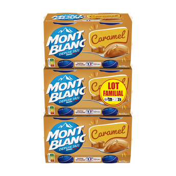 Image de Crème dessert caramel MONT BLANC 3x4x125g, 1,500kg, lot