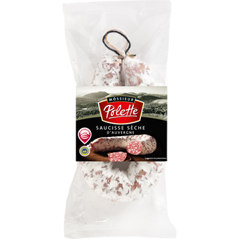 Image de Saucisse sèche d'Auvergne viande de porc français IGP MOSSIEUR POLETTE