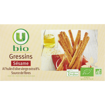 Image de U BIO
Gressins au sésame paquet de