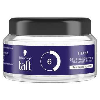 Image de Gel coiffant Titane fixation forte résistant à l'humidité pot TAFT