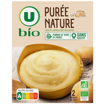 Image de U BIO
Purée nature, 2 sachets de 125g soit