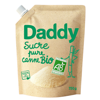 Image de Sucre poudre pure canne bio DADDY profil pack kraft