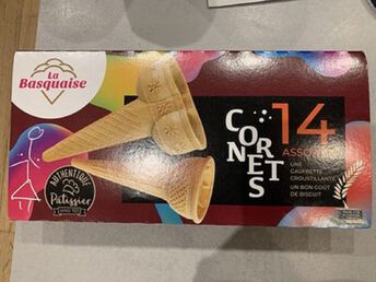 Image de Cornets à glace assortis LA BASQUAISE x14