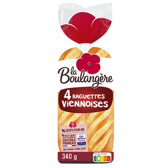 Image de Pain Baguettes viennoises nature LA BOULANGERE - x4