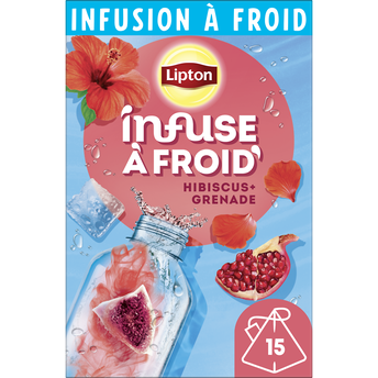 Image de Infusion à froid grenade hibiscus LIPTON Sachet Pyramide x15