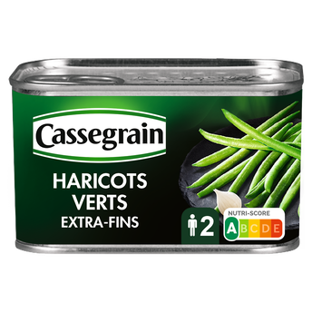 Image de Haricots verts extra fins CASSEGRAIN - Boîte de 220g net