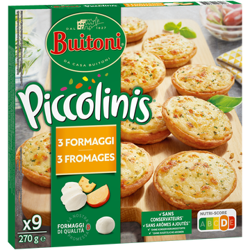 Buitoni Piccolinis 3 Formaggi Buitoni, X9 Soit 270g