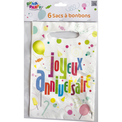 Sacs A Bonbons Joyeux Anniversaire Fun 6 Unites Super U Hyper U U Express Www Coursesu Com