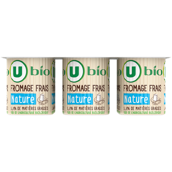 Image de U BIO
Fromage blanc frais nature au lait pasteurisé 3,6% MG