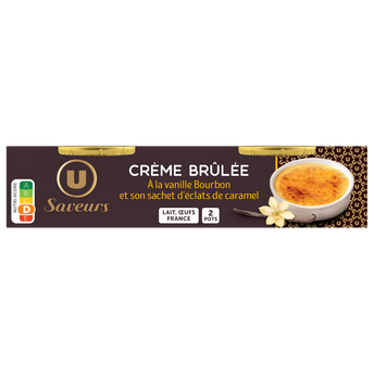 Image de U SAVEURS
Dessert Crème Brûlée Vanille nature - 2 pots de