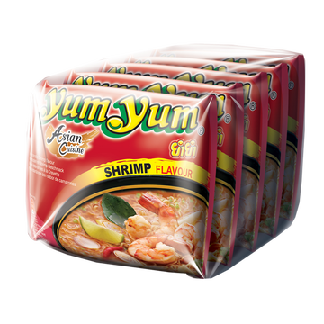 Yum Yum Soupe De Nouilles Arôme Crevette Yum Yum, 5 Sachets De 60g