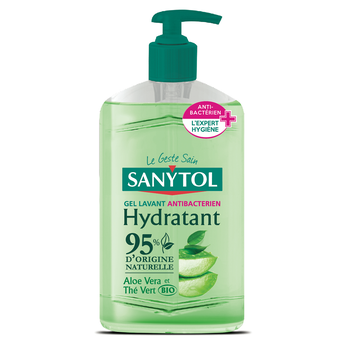 Image de Gel lavant anti-bactérien hydratant aloé véra et thé vert SANYTOl