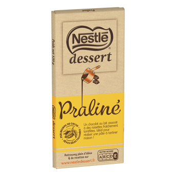 Image de Chocolat lait praliné pâtissier NESTLE DESSERT - Tablette