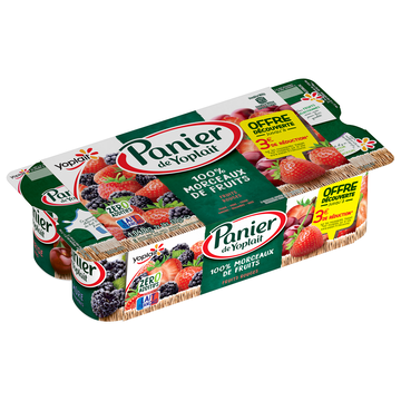 Yoplait Yaourt Sucré Aux Fruits Rouges Panier De Yoplait, 8x130