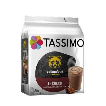 Image de Café dosettes TASSIMO Columbus Chocolat Caramel Beurre Salé - Compatible TASSIMO