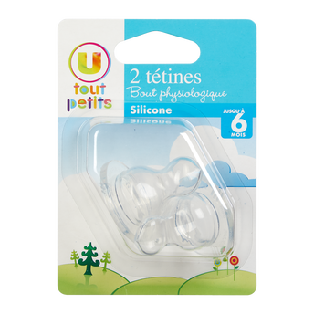 Image de U TOUT PETITS
Tetine x2 silicone bout physio