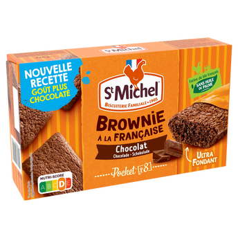 Image de Mini brownie chocolat cocottes SAINT MICHEL, 8 sachets de