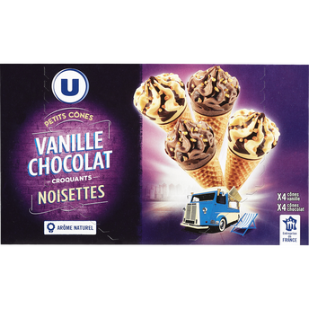 Image de U
Mini cônes glacés vanille-chocolat