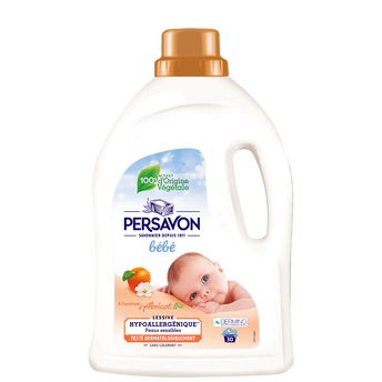 Image de PERSAVON - Lessive liquide - Pour bébé, Hypoallergénique - Abricot - 30 lavages - 1.5