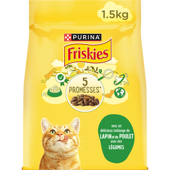 Image de Croquettes pour chat adulte Lapin et Poulet FRISKIES