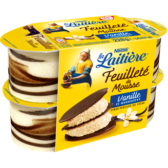 Image de Feuilleté de Mousse Vanille LA LAITIERE - 4 pots de
