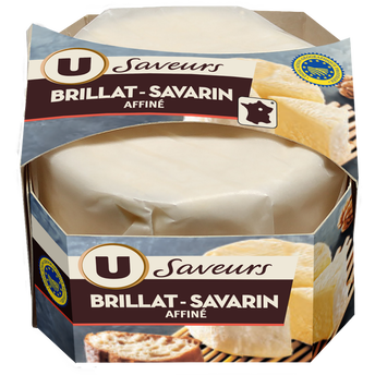 Image de U SAVEURS
Brillat Savarin IGP afiné pasteurisé 38%MG