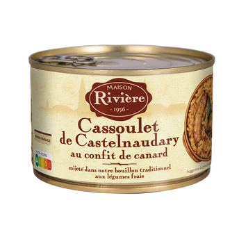 Image de Cassoulet Castelnaudary confit canard MAISON RIVIERE, boîte de 1/2