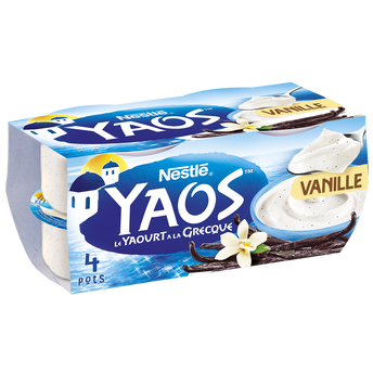 Image de Yaourts à la Grecque Vanille YAOS - 4 pots de