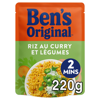 Image de Riz micro-ondable au Curry et aux Légumes 2min BEN'S ORIGINAL