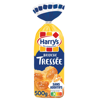 Image de Brioche Tressée Nature au sucre perlé sans additifs HARRYS