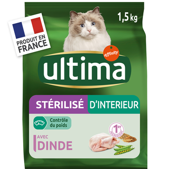 Image de Croquettes pour chats stérilisés d'intérieur ULTIMA