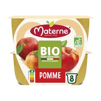 Image de Compotes Coupelles BIO Pomme MATERNE