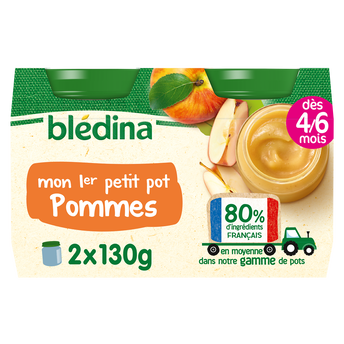 Image de Petits pots bébé aux fruits pommes dès 4 mois BLEDINA